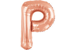 Large Letter P Rose Gold Foil Balloon N34 Packaged 87 cm x 60 cm
