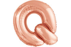 Large Letter Q Rose Gold Foil Balloon N34 Packaged 79 cm x 72 cm