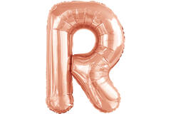 Large Letter R Rose Gold Foil Balloon N34 Packaged 85 cm x 60 cm