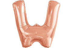 Large Letter W Rose Gold Foil Balloon N34 Packaged 83 cm x 79 cm
