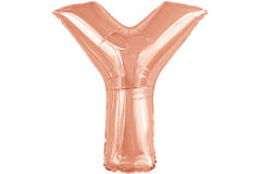 Large Letter Y Rose Gold Foil Balloon N34 Packaged 86 cm x 76 cm