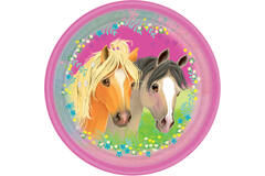 8 Pretty Pony Plates Round Papier 23 cm
