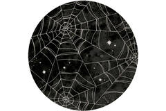 8 Plates Spiderweb Round Paper 23 cm