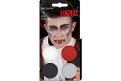 Aqua Kit Dracula/Vampire (4 x Face Paint 3.5 g / 1 Brush)