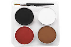 Aqua Kit Voodoo Doll (4 x Face Paint 3.5 g / 1 Brush)
