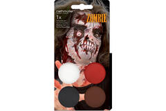 Aqua Kit Zombie (4 x Face Paint 3.5 g / 1 Brush)