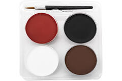 Aqua Kit Zombie (4 x Face Paint 3.5 g / 1 Brush)