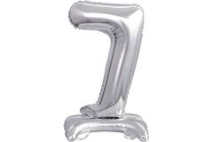 Mini Number 7 Silver Foil Balloon N16 Packaged 37 cm x 22 cm