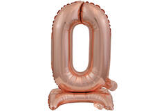 Mini Number 0 Rose Gold Foil Balloon N16 Packaged 36 cm x 22 cm