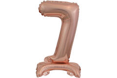 Mini Number 7 Rose Gold Foil Balloon N16 Packaged 37 cm x 22 cm