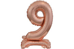 Mini Number 9 Rose Gold Foil Balloon N16 Packaged 36 cm x 22 cm
