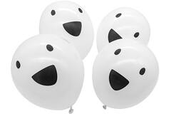 4 Latex Balloons Clear LED Ghost 27.5 cm / 11"