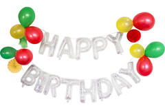 Decoration Kit Balloon Garland Happy Birthday Latex / Paper / Plastic 29 Parts