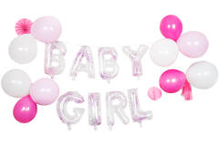 Decoration Kit Balloon Garland Baby Girl Latex / Paper / Plastic 23 Parts