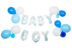 Decoration Kit Balloon Garland Baby Boy Latex / Paper / Plastic 23 Parts