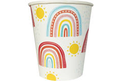 8 Cups Retro Rainbow Paper 250 ml