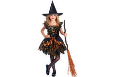 Child Costume Spooky Spider Witch Age 8-10 Years