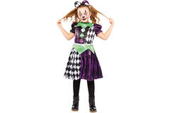 Child Costume Jester Girl Age 6-8 Years
