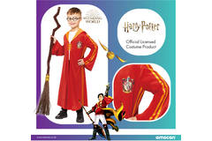 Child Costume Gryffindor Quidd Robe Age 8-10 Years