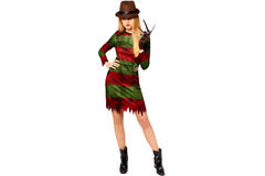Adult Costume Freddy Kruger Ladies Size S