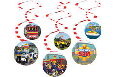 6 Swirl Decorations Fireman Sam Paper