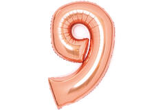 Medium Number 9 ; Foil Balloon N26 Packaged 74 cm x 47 cm