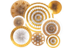8 Fan Decorations Wedding Paper 20.3 cm / 30.4 cm / 40.6 cm