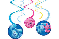 6 Swirl Decorations Blue's Clues Paper Length 60 cm