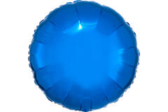 Standard Metallic Blue Round Foil Balloon C16 Bulk 43 cm