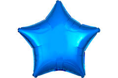 Standard Metallic Blue Star Foil Balloon C16 Packaged 48 cm