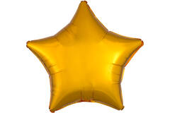 Standard Metallic Gold Star Foil Balloon C16 Packaged 48 cm