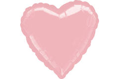 Standard Metallic Pastel Pink Heart Foil Balloon C16 Packaged 43 cm