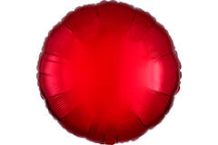 Standard Metallic Red Round Foil Balloon C16 Bulk 43 cm