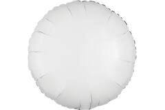 Standard Metallic White Round Foil Balloon C16 Packaged 43 c
