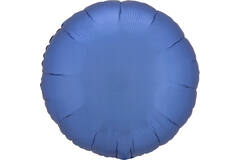 Standard Silk Lustre Azure Blue Round Foil Balloon C16 Packaged 43 cm