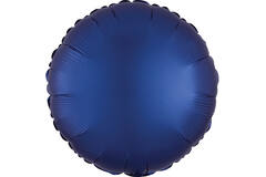Standard Silk Lustre Navy Blue Round Foil Balloon C16 Packaged 43 cm