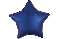 Standard Silk Lustre Navy Blue Star Foil Balloon C16 Packaged 48 cm