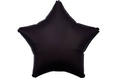 Standard Silk Lustre Black Star Foil Balloon C16 Packaged 48 cm