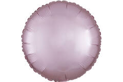Standard Silk Lustre Pink Round Foil Balloon C16 Packaged 43 cm