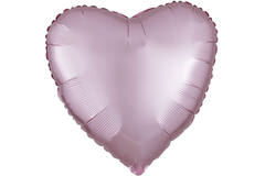 Standard Silk Lustre Pink Heart Foil Balloon C16 Bulk 43 cm
