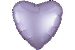 Standard Silk Lustre Lilac Heart Foil Balloon C16 Packaged 43 cm