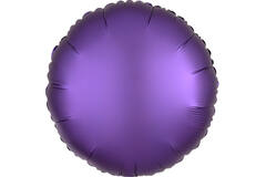 Standard Silk Lustre Purple Round Foil Balloon C16 Packaged 43 cm