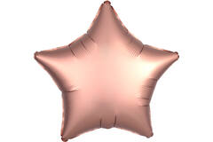 Standard Silk Lustre Rose Copper Star Foil Balloon C16 Packaged 48 cm