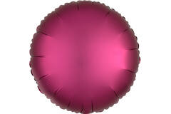 Standard Silk Lustre Pomegranate Round Foil Balloon C16 Packaged 43 cm