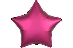 Standard Silk Lustre Pomegranate Star Foil Balloon C16 Packaged 43 cm