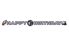 Letter Banner Space Party Paper 192 x 12 cm