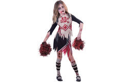 Child Costume Zombie Cheerleader Girls Age 12-14 Years