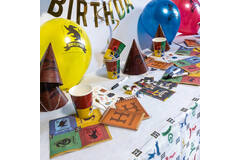 8 Party Hats Harry Potter Houses Paper 16 cm