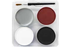 Aqua Kit Dracula/Vampire (4 x Face Paint 3.5 g / 1 Brush)