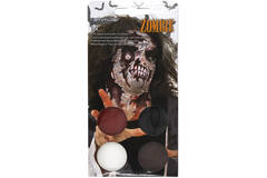 Aqua Kit Zombie (4 x Face Paint 3.5 g / 1 Brush)